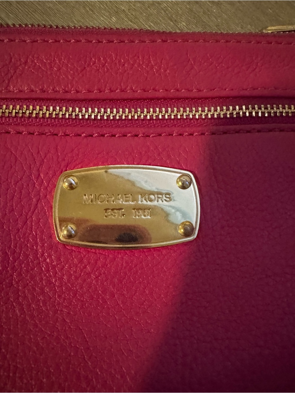 Michael Kors Hot Pink Leather Wristlet